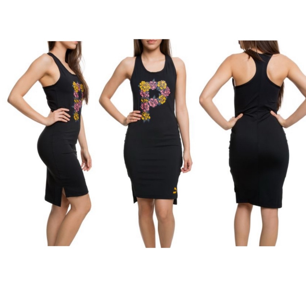 Puma Flourish XTG Black Floral Racerback Dress